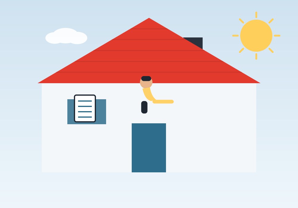 Houston Pro Roofers specialist performing a roof inspection in Houston